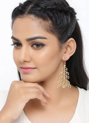 Jaali Pearl Layered Drop Style earrings 2