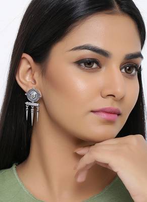 Baigani Tassels Drop Tribal Earrings 2