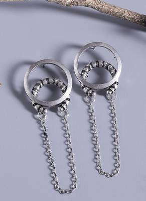 Aztec Bar Circles Drop Earrings 1