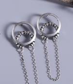 Aztec Bar Circles Drop Earrings