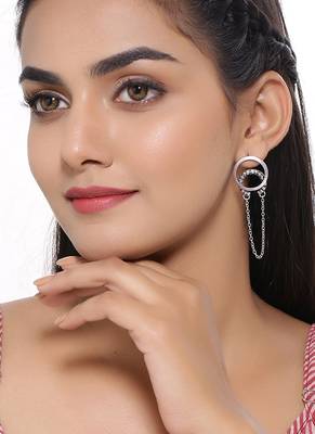 Aztec Bar Circles Drop Earrings 2