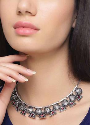 Abhira Brass Statement Necklace 2