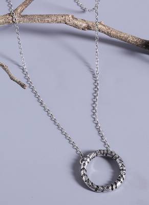 Aztec Bar Circle Pendant 1