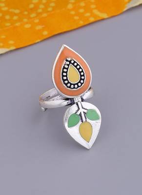 Bagh E Fiza Leaves Adjustable Ring 1