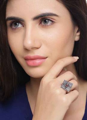 Abhira Rangoli Inspired Statement Ring 2