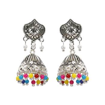 Shimmering Multicolor Stylish Jhumki Earrings 3