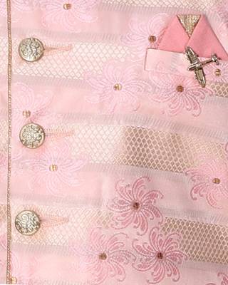 Pink printed cotton silk boys-kurta-pyjama 3
