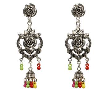 Stylish Multicolor Rose Flower Earrings 1
