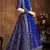 Royal Blue Embroidered Silk Semi Stitched Lehenga With Dupatta