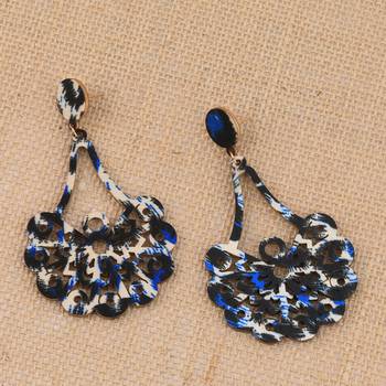 Antique  Wooden Dangler Earrings Perfect And Different Look For Women Girl. 2