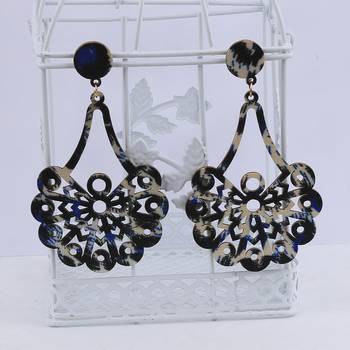 Antique  Wooden Dangler Earrings Perfect And Different Look For Women Girl. 3