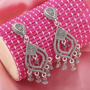 Charming Silver Multi Dangle Drop Earrings 2