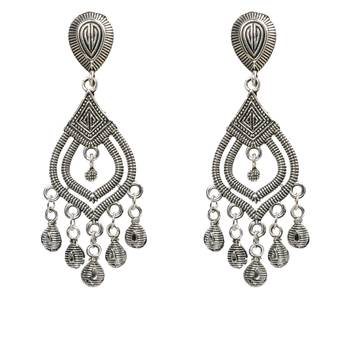 Charming Silver Multi Dangle Drop Earrings 3