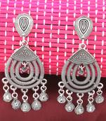 Dazzling Silver Multi Dangle Drop Earrings