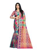 Women   s EriSilk Designer Saree with Patola Design