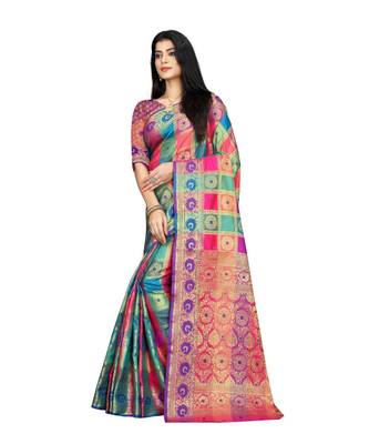 Women   s EriSilk Designer Saree with Patola Design 2
