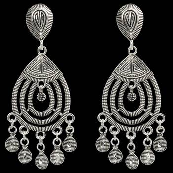 Dazzling Silver Multi Dangle Drop Earrings 4