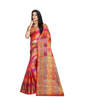 Women   s EriSilk Designer Saree with Patola Design 2