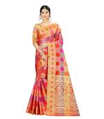 Women   s EriSilk Designer Saree with Patola Design