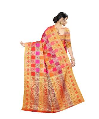 Women   s EriSilk Designer Saree with Patola Design 3