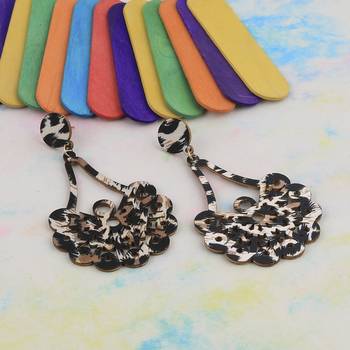 Antique Natural  Wooden Dangler Earrings For Girls And Women. 4