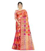 Women   s EriSilk Designer Saree with Patola Design