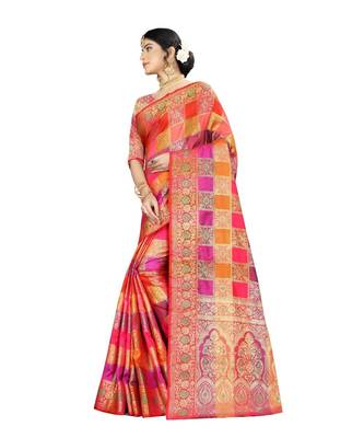 Women   s EriSilk Designer Saree with Patola Design 2