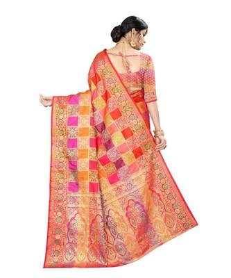 Women   s EriSilk Designer Saree with Patola Design 3