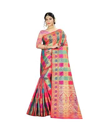 Women   s EriSilk Designer Saree with Patola Design 1