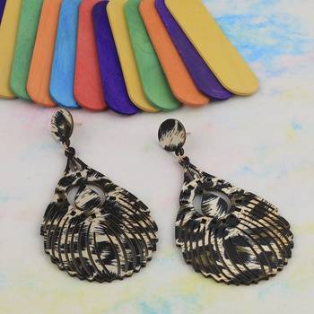 Exclusive Dangler   Wooden Earrings For Girls And Women 4