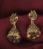 Lovely Multicolor Peacock Jhumki Earrings