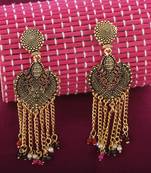 Alluring Multicolor Designer Long Tassel Earrings