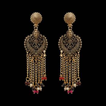 Alluring Multicolor Designer Long Tassel Earrings 4