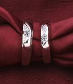 Silverplated Stylist Solitaire  His And Her Adjustable Proposal Couple Ring For Men And Women Jewellery