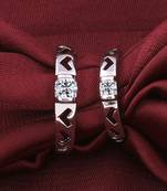 Silverplated Fashionista Solitaire  His And Her Adjustable Proposal Couple Ring For Men And Women Jewellery