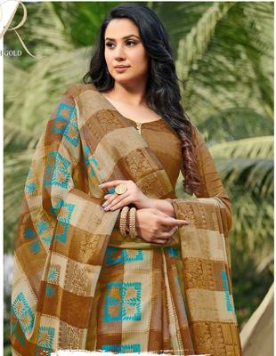 Sangam Prints Beige Handloom Silk Zari Work Traditional Saree 2