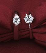 Silverplated Elegant Love  Solitaire His And Her Adjustable Proposal Diamond Couple Ring For Men And Women Jewellery