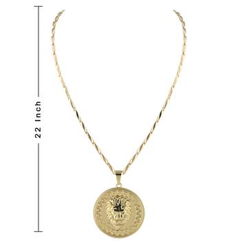 Goldplated Gorgeous Chain With Lion Pendant For Men and boy Jewellery 4