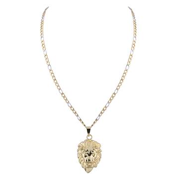 Silverplated Attractive Classic Chain With Lion Pendant For Men And Boy Jewellery 2