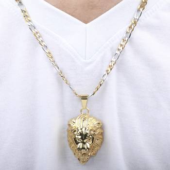 Silverplated Attractive Classic Chain With Lion Pendant For Men And Boy Jewellery 3