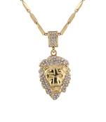 SilverPlated Designer Classic Chain With Lion Design Square pendant With Diamond Studded For Men and boy Jewellery