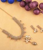 Goldplated Designer Traditional Diamond  Necklace For Women Jewellery