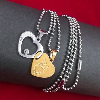 Saizen Stainless Steel Dual Heart Shape Locket Pendant With Chain For Girls And Boys Gift For Valentine 5