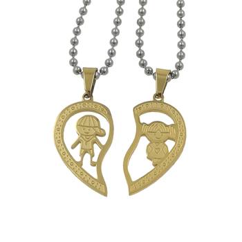 Saizen Stainless Steel Hearth Shape Girl & Boy Valentine Locket With Chain For Couple Valentine Day Gift 2