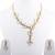Goldplated Traditional White Diamond And Pearl Necklace Set  For Women Jewellery
