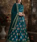 Black Heavy Embroidered Work Unstitched Lehenga Choli With Blouse