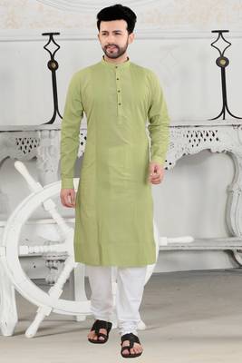 Green Stylish And Fancy Pleats Kurta Set 1