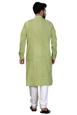 Green Stylish And Fancy Pleats Kurta Set 2