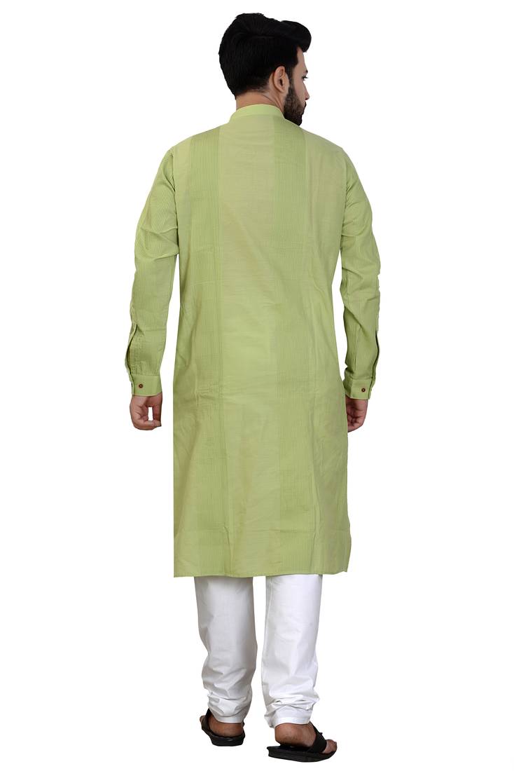 Green Stylish And Fancy Pleats Kurta Set