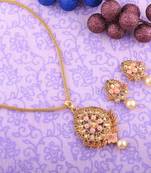 Goldplated Traditional Necklace Pendant  Set  For Women Jewellery